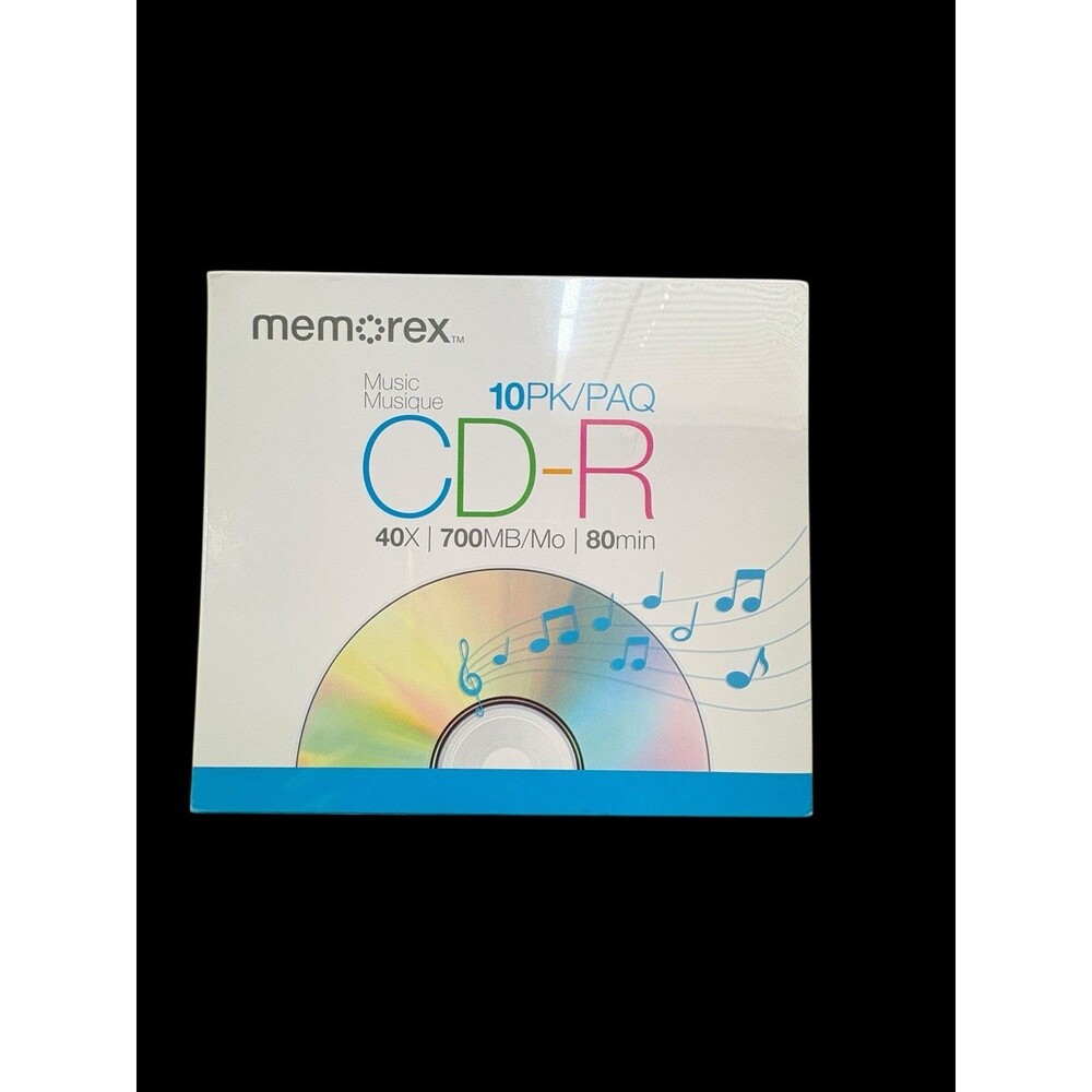 Lot of 2 Memorex Music CD-R 10 Pack Blank Discs 700MB 80 Min 40X New Sealed - Picture 2 of 7